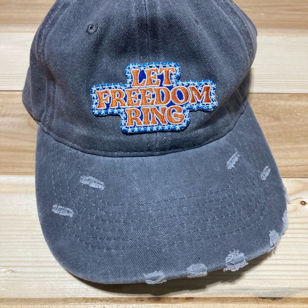 Distressed Gray 'Let Freedom Ring' Cap